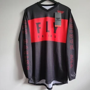 NEw With Tag Fly Racing F-16 Red and Black Dirtbike Riding Jersey Size Medium - Picture 1 of 10