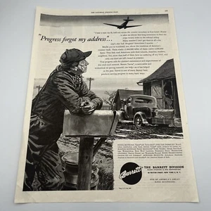 Allied Chemical 1946 Vintage Print Ad 10x13.5" progress forgot my address farmer - Picture 1 of 1