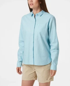 Helly Hansen Womens Club Casual Button Shirt / Cool Blue / RRP £85 - Picture 1 of 6