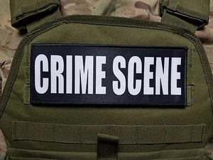 3x8" CRIME SCENE Plate Carrier RAID Patch SWAT TROOPER AGENT Forensik - Bild 1 von 3