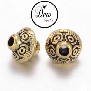 20x Tibetan Style Spacer Beads Bicone Antique Golden 6.5mm Jewellry Findings - Picture 1 of 2