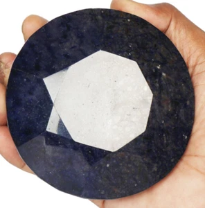AAA+ Large Natural Blue Sapphire 600 Ct. Round Cut Huge Size Loose Gemstone Gift - Picture 1 of 6