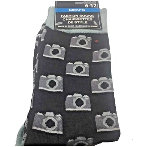 Para hombres Funky Novedad Fotógrafo CALCETINES CÁMARA Fotografía Foto Hobby-Negro Gris - Imagen 1 de 4