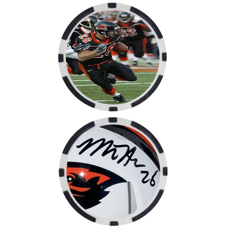 Mike Hass Oregon State College Football Hall of Fame Chip - SIGNED - Image 1 of 2