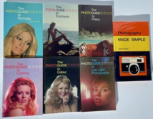 7 x Vintage 1970s Photography Books Focal Photoguide Lighting Filters Colour - Picture 1 of 14