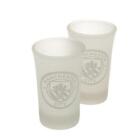 Official Licensed Football Product Manchester City 2pk Shot Glass Set FR Gift