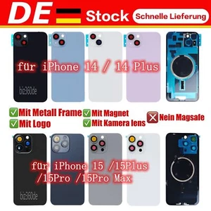 do iPhone 14 15 Plus Pro Max Backcover Szkło Wszystkie kolory Wstępnie zmontowane z logo - Zdjęcie 1 z 19