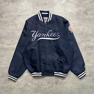 VTG 90s MLB NEW YORK YANKEES STARTER DIAMOND COLLECTION SATIN JACKET YOUTH Sz XL - Picture 1 of 7