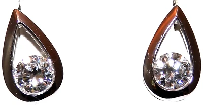 18ct white gold diamond stud earrings 0.5ct natural single stone safeguard cert - Image 1 of 4