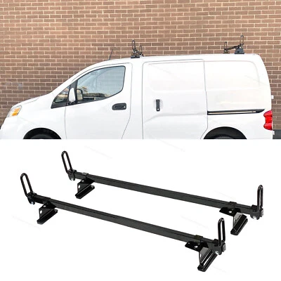 Black 2 Bar Steel GFY Ladder Roof Racks Fit For Ford Transit Connect 2014-On - Imagem 1 de 4
