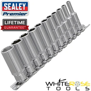 Sealey Socket Set Premier 11pc 1/4"Sq Drive Deep WallDrive® Imperial - Picture 1 of 1
