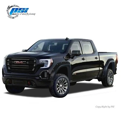 Paintable Pocket Fender Flares Fits GMC Sierra 1500 2019-2021 5'8" and 6'6" Bed Foto 1 de 3