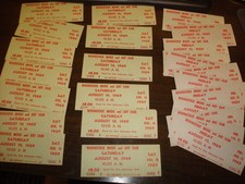 25 Original Woodstock Tickets Fri. Aug. 15, 1969 & Sat. Aug 16, 1969-Excellent!