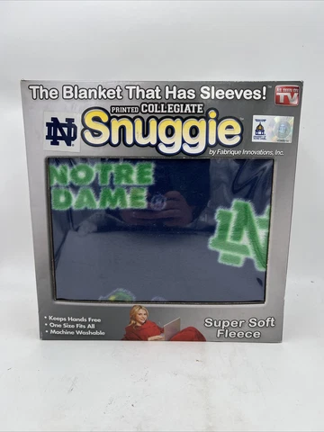 NIB Notre Dame Irish Snuggie Blanket Sealed Unopened - RARE Cover