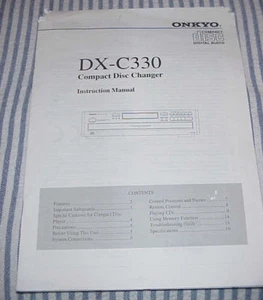 USER MANUAL for ONKYO DX-C330 Compact Disc Changer/Player - Picture 1 of 3