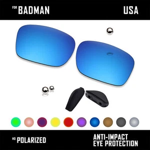 Almohadilla de repuesto polarizada antiarañazos y nariz de goma para Oakley Badman OO6020 - Imagen 1 de 20
