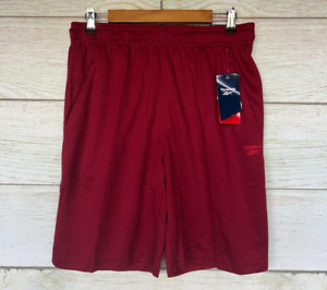 Reebok Athletic Shorts Mens Large Garnet Red Open Shot Basketball Slim Fit 9 New