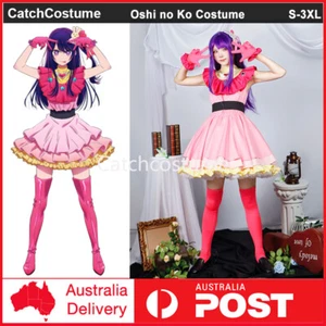Anime OSHI NO KO S2 Hoshino Ai Cosplay Costume with Wig Idol Dress Party Outfits - Picture 1 of 13