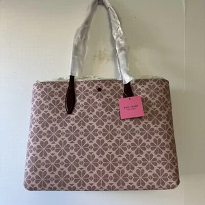KATE SPADE ALL DAY SPADE FLOWER COATED CANVAS LG PINK MULTI BAG - Picture 1 of 11