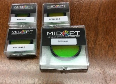 BP525-25.5 27 35.5 40.5 52 58 MIDWEST OPTICAL MIDOPT LT GREEN BANDPASS FILTER