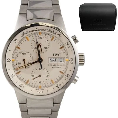 Reloj IWC Schaffhausen GST Cronógrafo Acero Esfera Blanca 39mm IW370713 con CAJA Foto 1 de 4