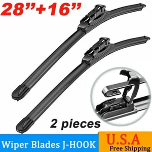 28"+16" Premium Quality All Season Beam Windshield Front Wiper Blades (Set of 2) - Foto 1 di 12