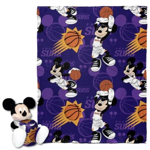 Northwest NBA Phoenix Suns Micky Mouse Hugger Pillow & Throw Blanket, 40X50 - Picture 1 of 1