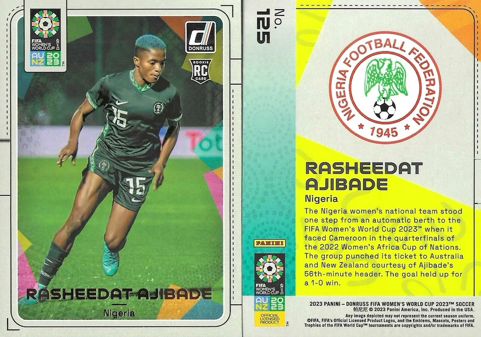2023 Panini Donruss FIFA Women's World Cup Rasheedat Ajibade #125 - Image 1 of 1