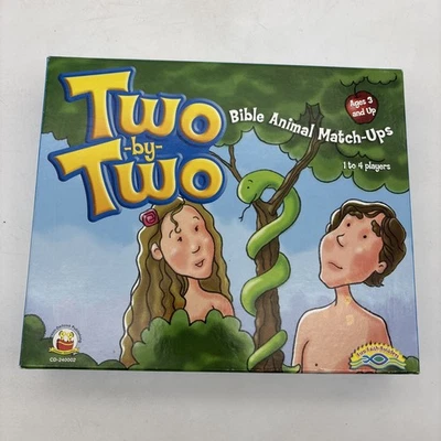 Two By Two Bible Animal Matchups Matching Game Complete HTF Educational Biblical - Image 1 of 4