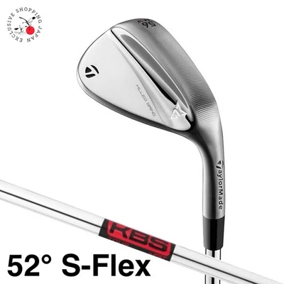 TaylorMade Milled Grind Chrome Wedge 52° S-Flex KBS 105 Chrome Stepped Steel RH - Image 1 of 4