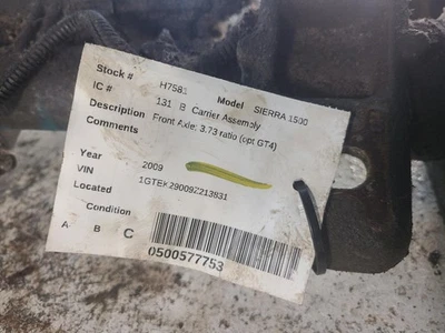 Conjunto de transportador diferencial usado serve: 2009 Gmc Sierra 1500 picape eixo dianteiro - Imagem 1 de 4
