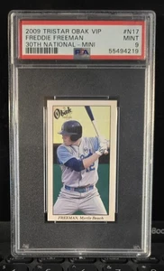2009 Tristar Obak Mini VIP, Freddie Freeman Rookie. 30th Nat.  /1,999 PSA  9  - Picture 1 of 2