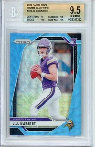 2024 Panini Prizm JJ McCarthy #400 Blue Wave 22/230 BGS 9.5 - Picture 1 of 2