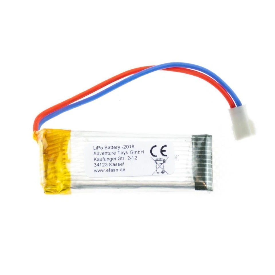 efaso Akku 3,7V 350mAh Li-Po weißer flacher Stecker passend für Syma X3 - Bild 1 von 1