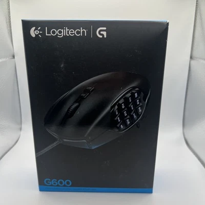 New/Sealed. Logitech G600 MMO Wired Gaming Mouse RGB Backlit - Black - Image 1 of 4