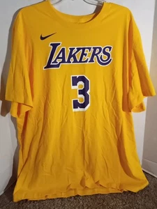 NIKE LA LAKERS "Anthony Davis #3 Jersey Tee" MEN'S T-SHIRT 2X New - Picture 1 of 13