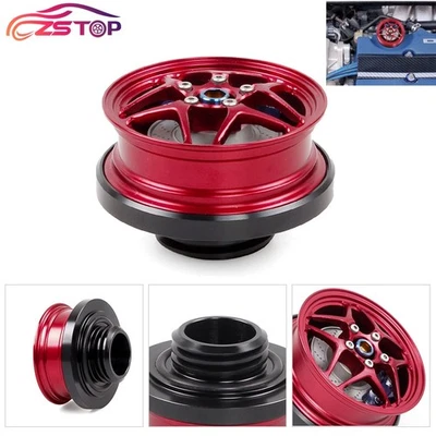 Tampa de enchimento de óleo de motor JDM alumínio vermelho M32x3.5 para Honda Civic para Acura - Imagem 1 de 4