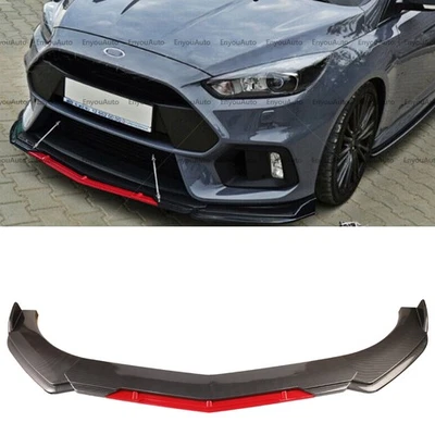 For Ford Fusion Universal Front Bumper Lip Spoiler Splitter Carbon Fiber Foto 1 de 4