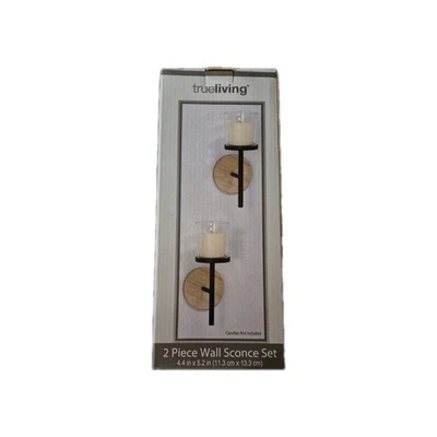 Juego de velas de pared True Living 2 piezas nuevo Foto 1 de 2