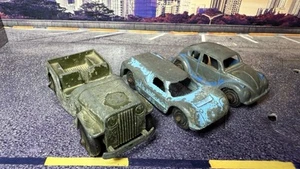 Tootsietoy Ford GT40, Military Jeep & Volkswagen Beetle Made in USA Lot of 3 - Picture 1 of 2
