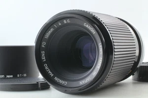 Tested [MINT w/HOOD] Canon FD 100mm f4 SC Macro Lens for SLR A-1 AE-1 From JAPAN - Picture 1 of 13