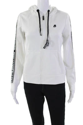 Sudadera con Capucha Karl Lagerfeld Mujer Cremallera Completa Detalle Gráfico Blanca Talla XS Foto 1 de 4
