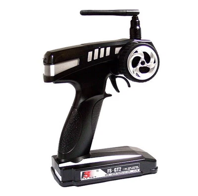 FLYSKY RC Model FS-GT2 2ch 2.4GHz R/C Hobby Silver Transmitter & Receiver TS904 - Image 1 of 4