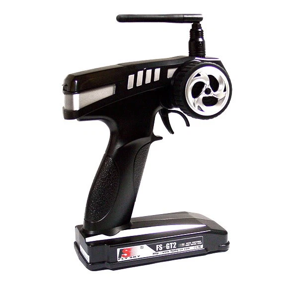FLYSKY RC Model FS-GT2 2ch 2.4GHz R/C Hobby Silver Transmitter & Receiver TS904 - Image 1 of 4