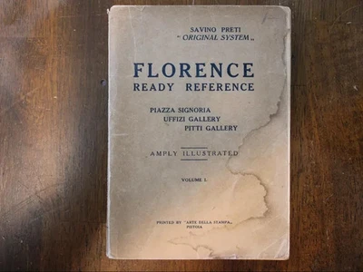 Florence Ready Reference for Plazza Signoria and Uffizi and Pitti Galleries 1934 Foto 1 de 4