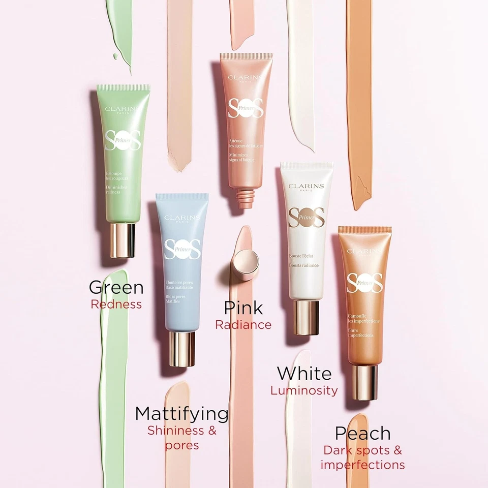 NEW Clarins SOS Primer Boosts Radiance Preps & Hydrates 1 OZ Choose Color - Image 1 of 2