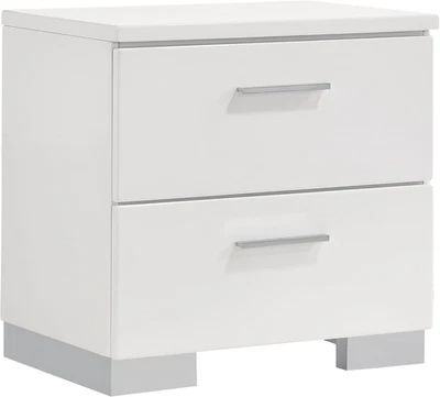 Mesita de noche contemporánea Felicity con 2 cajones muebles para el hogar Coaster Foto 1 de 4