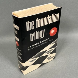 Vintage The Foundation Trilogy by Isaac Asimov 1951 Doubleday Book Club Edition - Foto 1 di 18