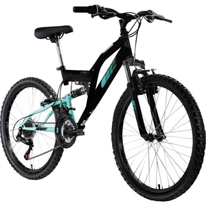 24 Zoll Fahrrad Shimano 18 Gang Kinderfahrrad Jungen Mädchen Mountainbike Fully - Bild 1 von 8