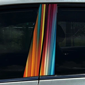 2 pegatinas coloridas corazón flor coche B columnas centro columnas cubierta - Imagen 1 de 13